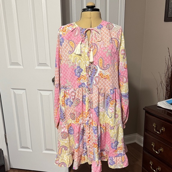 grace+karma Dresses & Skirts - Floral Pink and Purple Dress